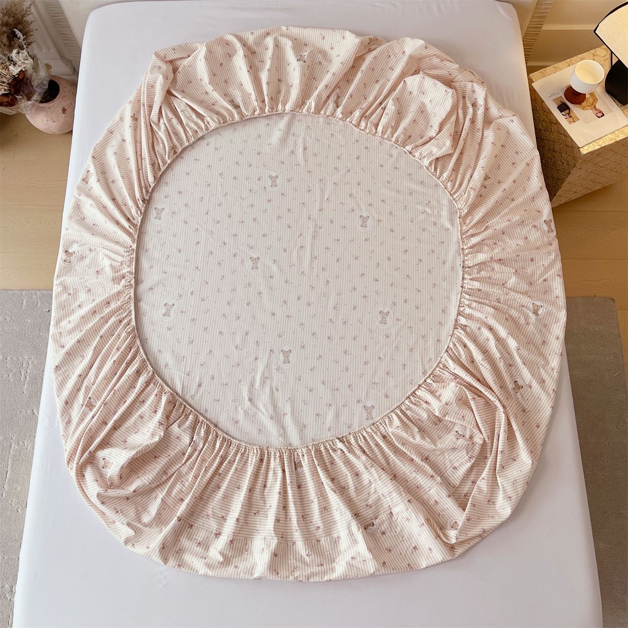 91家纺网 家纺一手货源 找家纺 宝齐莱家纺 2026新款全棉纯棉13372印花单床笠床笠单件 小确幸