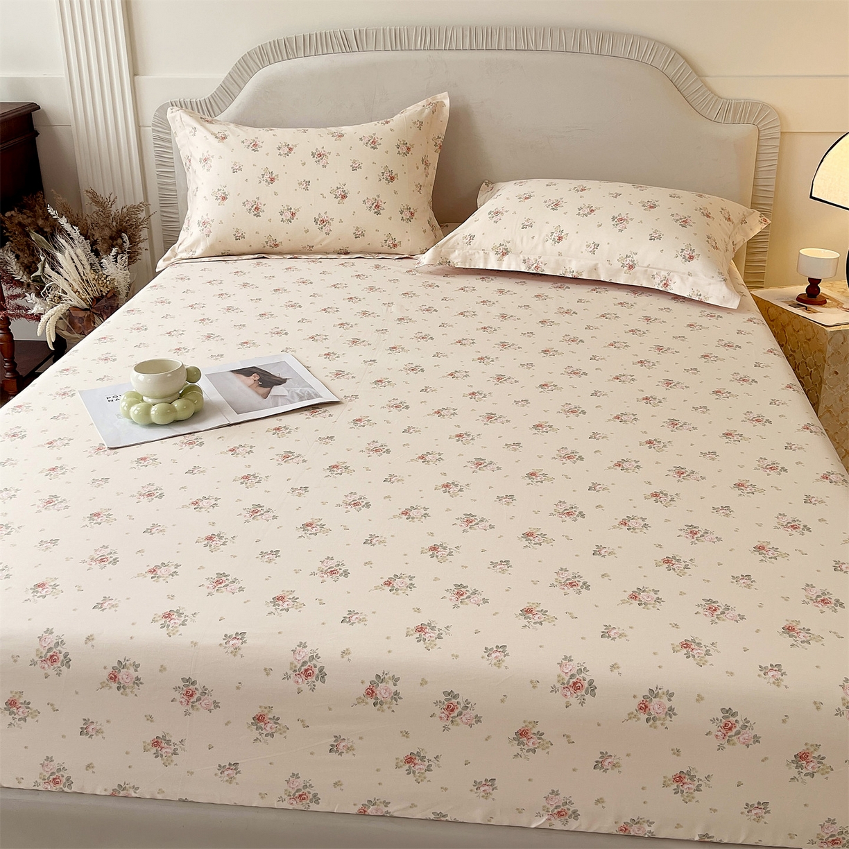 91家纺网 家纺一手货源 找家纺 宝齐莱家纺 2026新款全棉纯棉13372印花单床笠床笠单件 洛可可