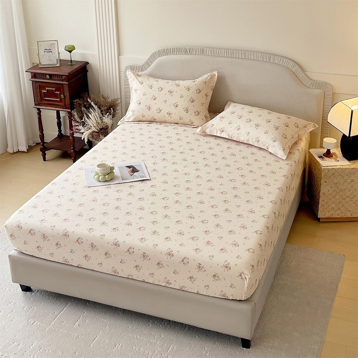 91家纺网 家纺一手货源 找家纺 宝齐莱家纺 2026新款全棉纯棉13372印花单床笠床笠单件 洛可可