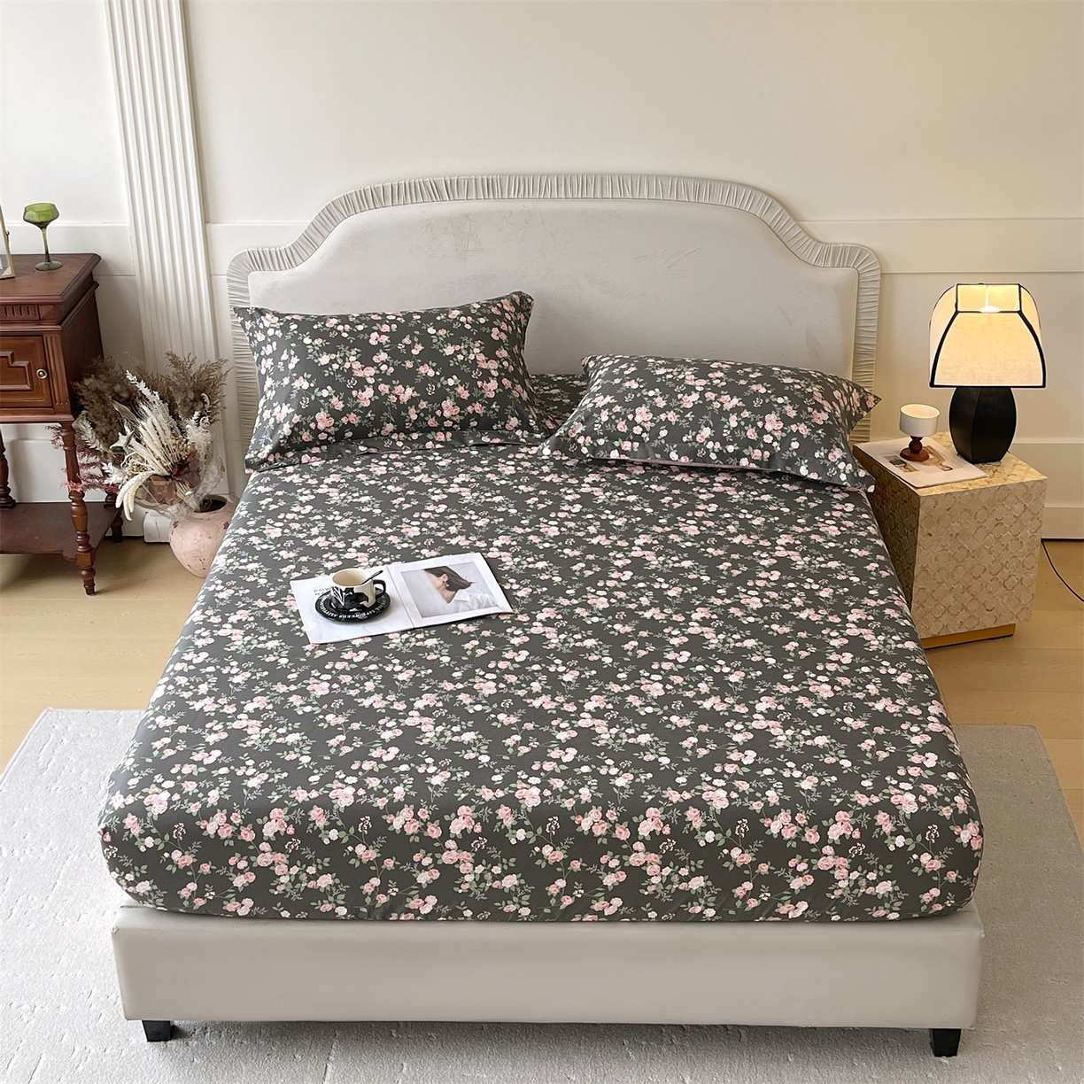 宝齐莱家纺 2026新款全棉纯棉13372印花单床笠床笠单件 美如画