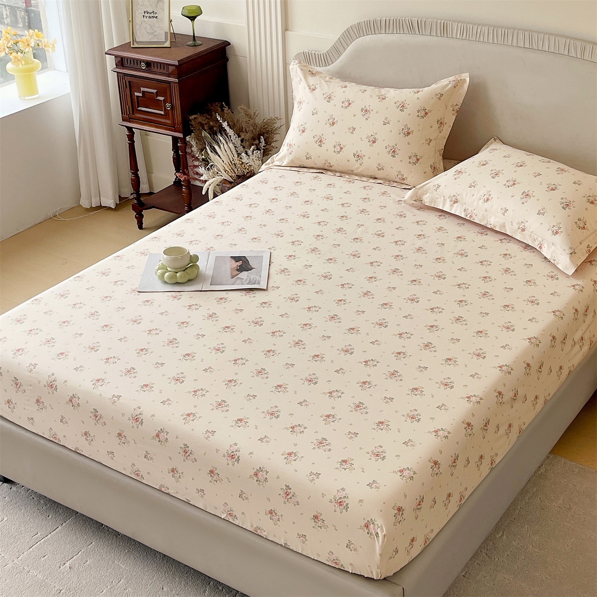 91家纺网 家纺一手货源 找家纺 宝齐莱家纺 2026新款全棉纯棉13372印花单床笠床笠单件 洛可可