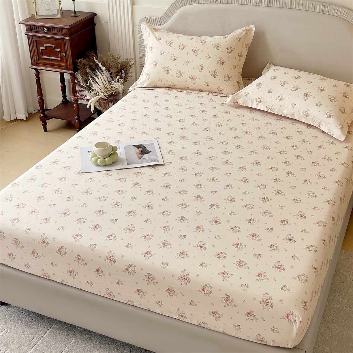 91家纺网 家纺一手货源 找家纺 宝齐莱家纺 2026新款全棉纯棉13372印花单床笠床笠单件 洛可可