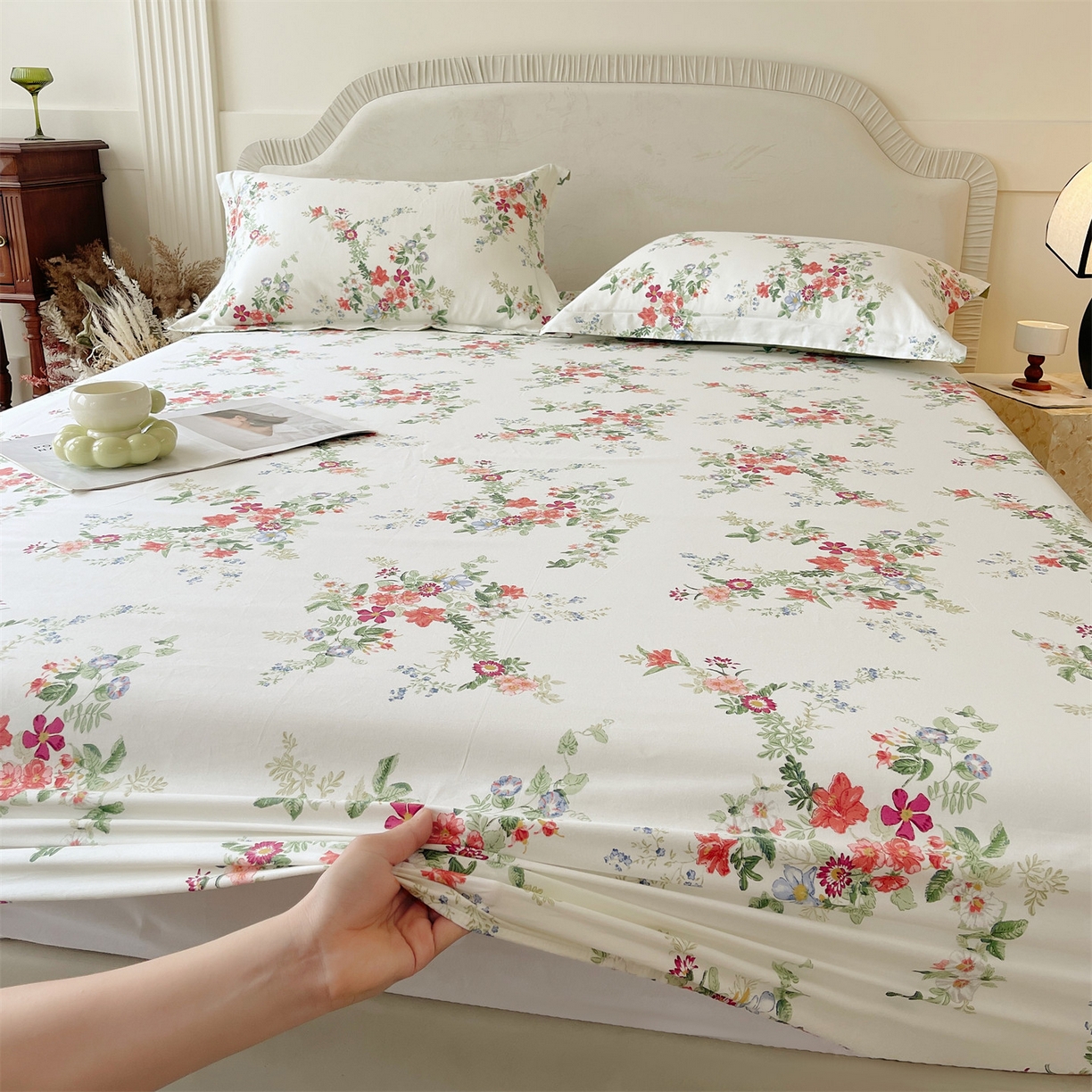 91家纺网 家纺一手货源 找家纺 宝齐莱家纺 2026新款全棉纯棉13372印花单床笠床笠单件 香榭丽