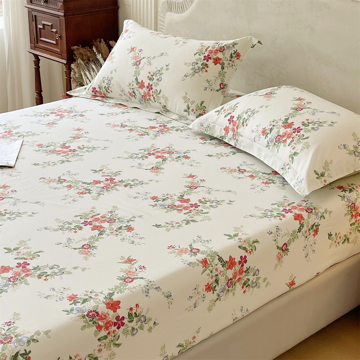 91家纺网 家纺一手货源 找家纺 宝齐莱家纺 2026新款全棉纯棉13372印花单床笠床笠单件 香榭丽