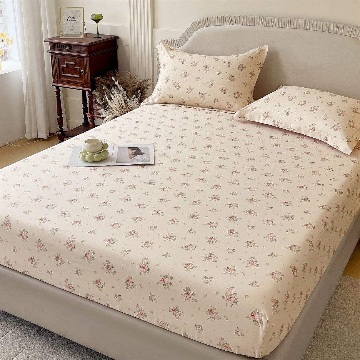 91家纺网 家纺一手货源 找家纺 宝齐莱家纺 2026新款全棉纯棉13372印花单床笠床笠单件 洛可可