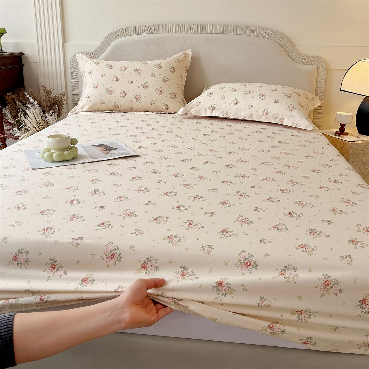 91家纺网 家纺一手货源 找家纺 宝齐莱家纺 2026新款全棉纯棉13372印花单床笠床笠单件 洛可可