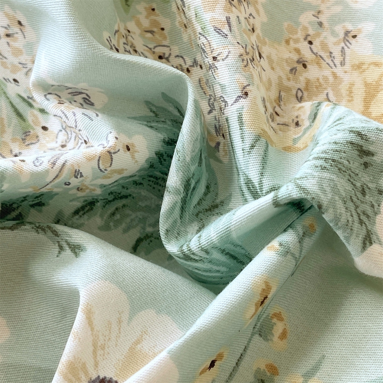 91家纺网 家纺一手货源 找家纺 宝齐莱家纺 2026新款全棉纯棉13372印花单床笠床笠单件 浅茉