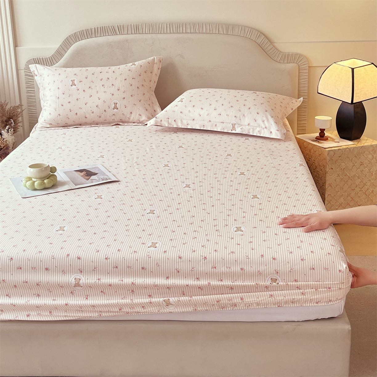 91家纺网 家纺一手货源 找家纺 宝齐莱家纺 2026新款全棉纯棉13372印花单床笠床笠单件 小确幸