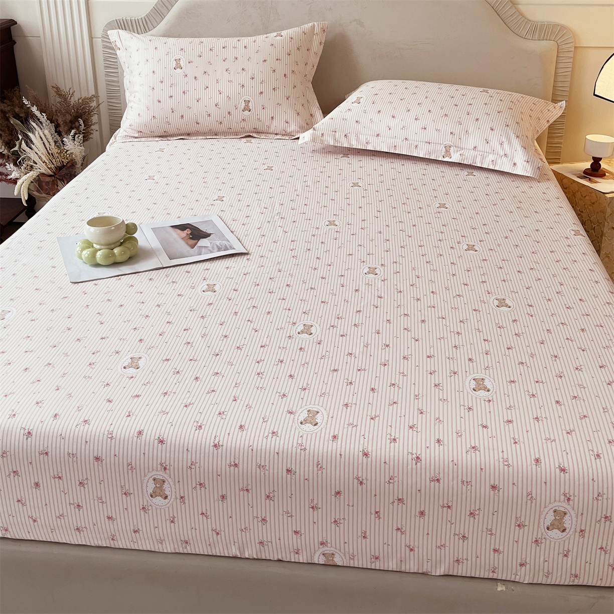 91家纺网 家纺一手货源 找家纺 宝齐莱家纺 2026新款全棉纯棉13372印花单床笠床笠单件 小确幸