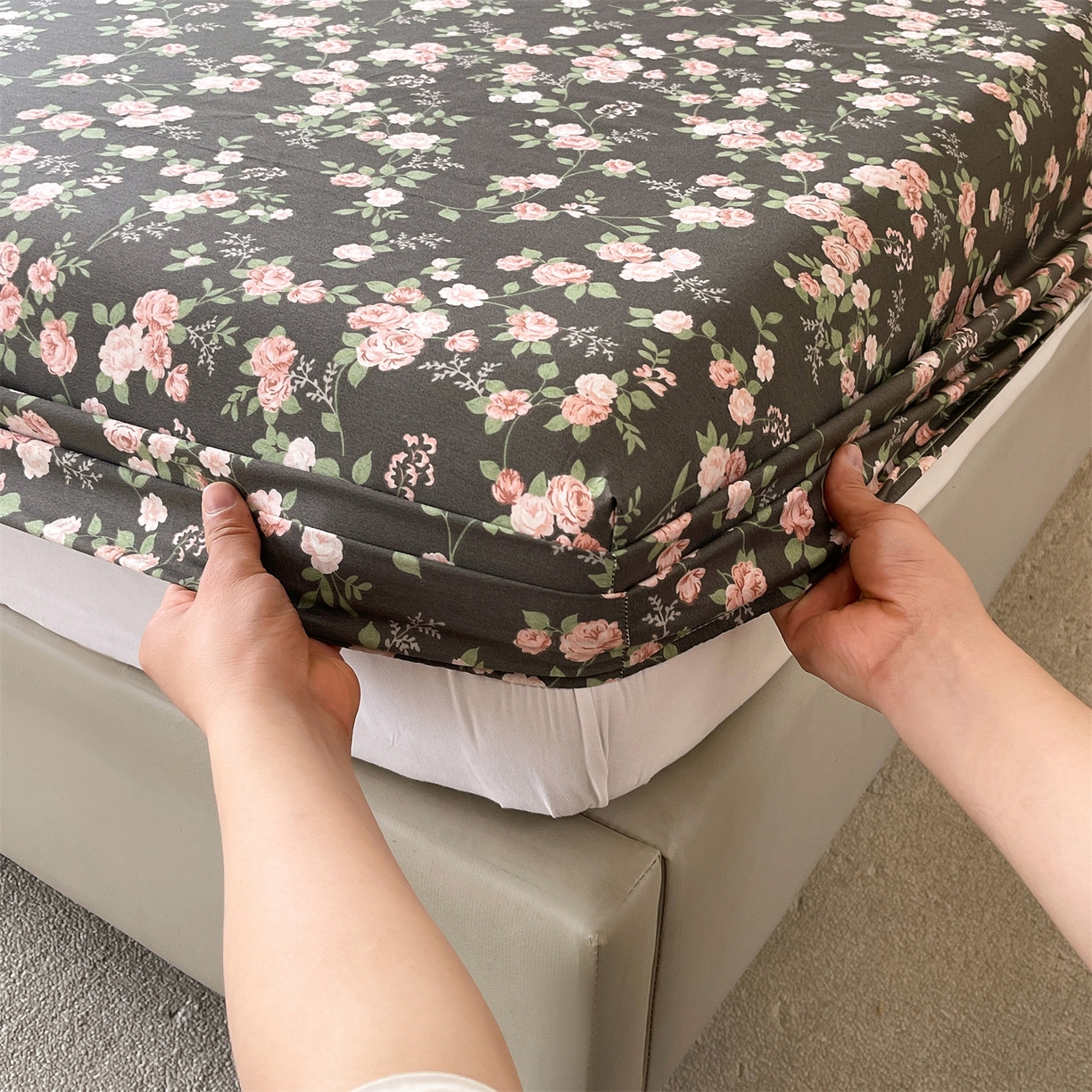 91家纺网 家纺一手货源 找家纺 宝齐莱家纺 2026新款全棉纯棉13372印花单床笠床笠单件 美如画