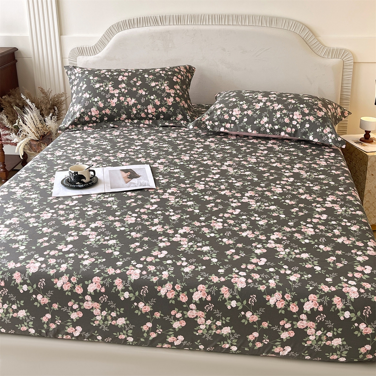 91家纺网 家纺一手货源 找家纺 宝齐莱家纺 2026新款全棉纯棉13372印花单床笠床笠单件 美如画