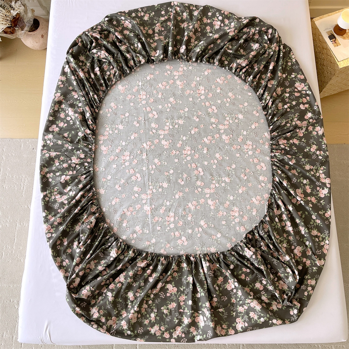 91家纺网 家纺一手货源 找家纺 宝齐莱家纺 2026新款全棉纯棉13372印花单床笠床笠单件 美如画