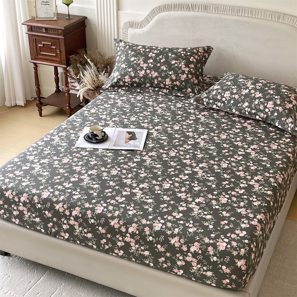 91家纺网 家纺一手货源 找家纺 宝齐莱家纺 2026新款全棉纯棉13372印花单床笠床笠单件 美如画