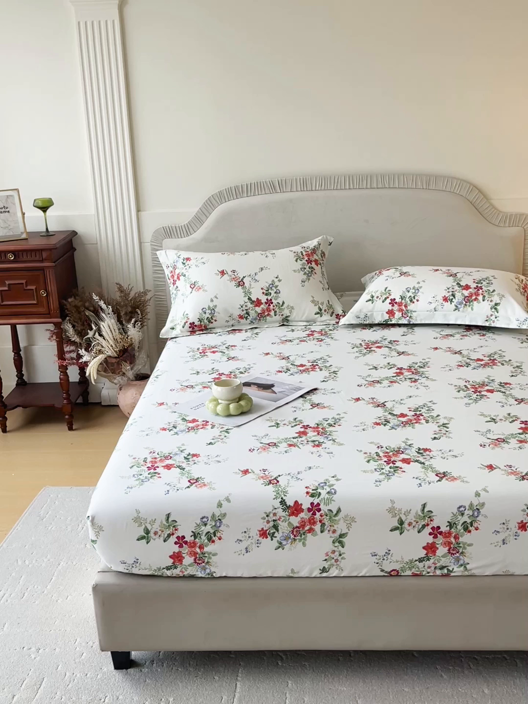 91家纺网 家纺一手货源 找家纺 宝齐莱家纺 2026新款全棉纯棉13372印花单床笠床笠单件 香榭丽