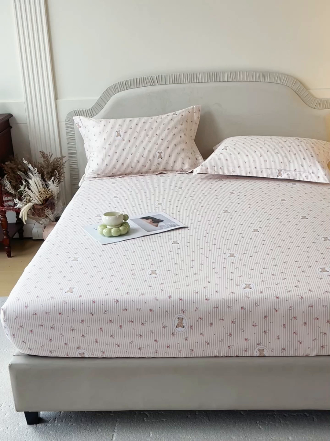 91家纺网 家纺一手货源 找家纺 宝齐莱家纺 2026新款全棉纯棉13372印花单床笠床笠单件 小确幸