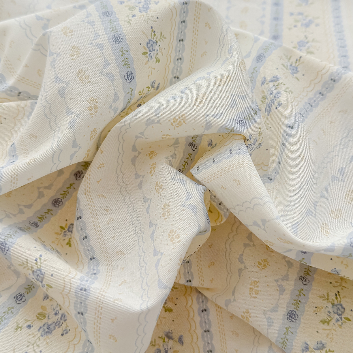 91家纺网 家纺一手货源 找家纺 铺尚美家纺 2026新款12868新疆全棉纯棉单品枕套系列（提供质检报告） 浅纹蓝