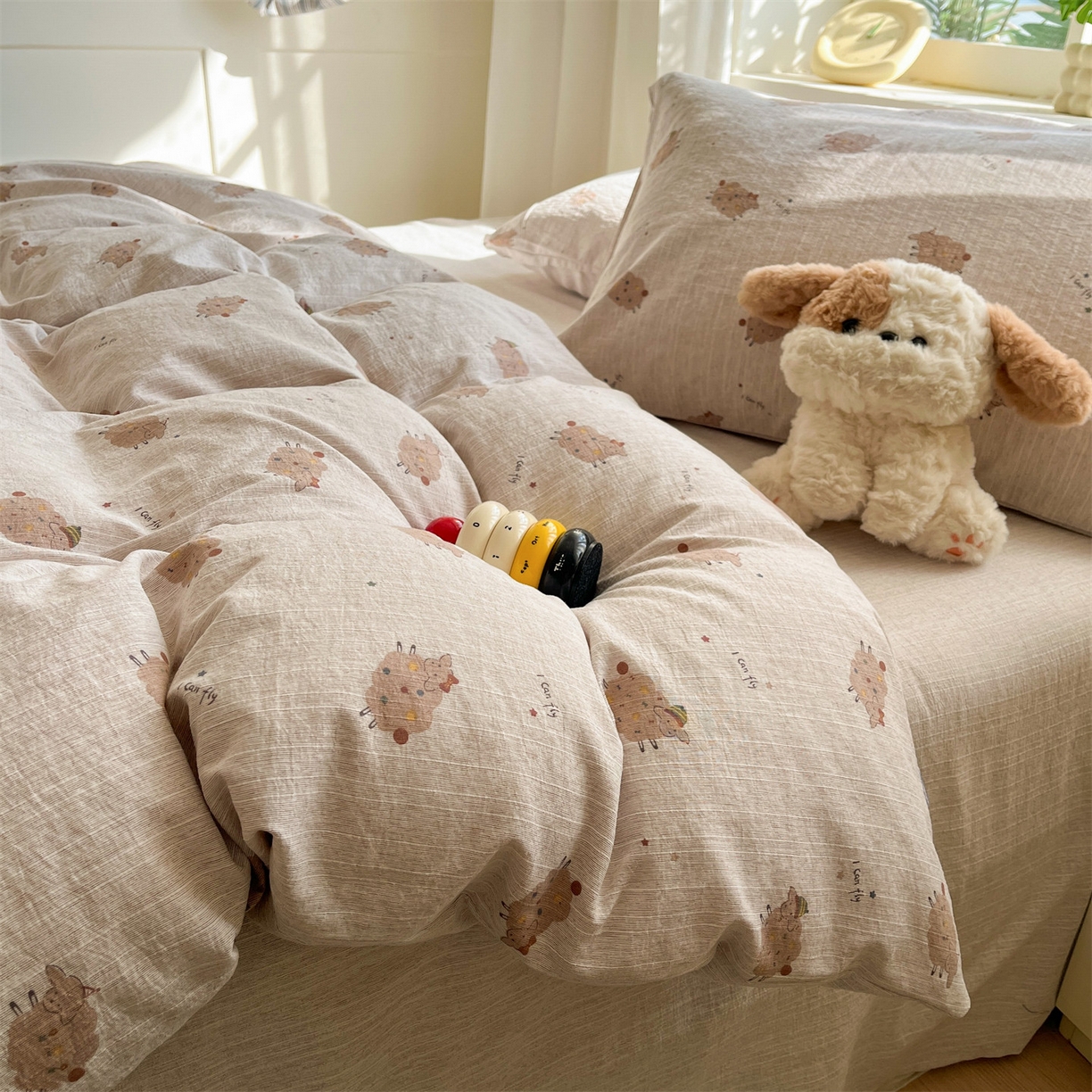 91家纺网 家纺一手货源 找家纺 （总）盛秋家纺 2026春夏新款亲肤舒适色织四件套-洛基系列