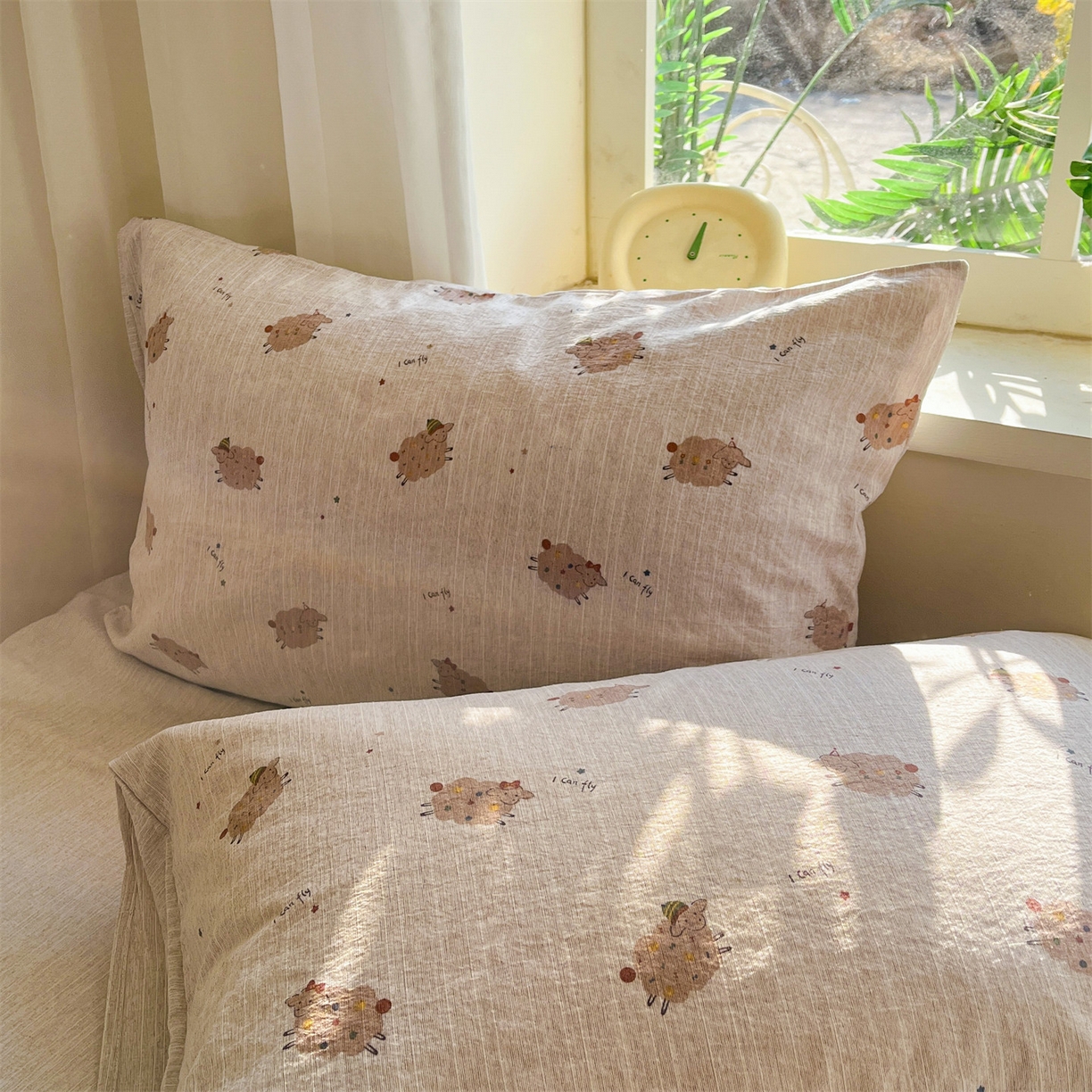 91家纺网 家纺一手货源 找家纺 盛秋家纺 2026春夏新款亲肤舒适色织四件套-洛基系列 肖恩+烟茶色