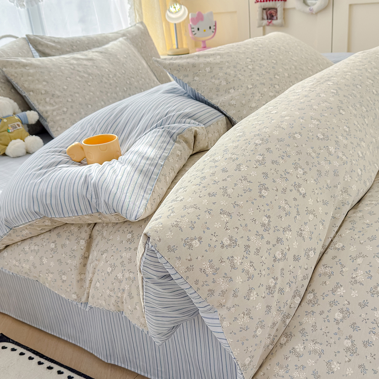 91家纺网 家纺一手货源 找家纺 铺尚美家纺 2026新款12868新疆全棉纯棉单品枕套系列（提供质检报告） 摇铃兰