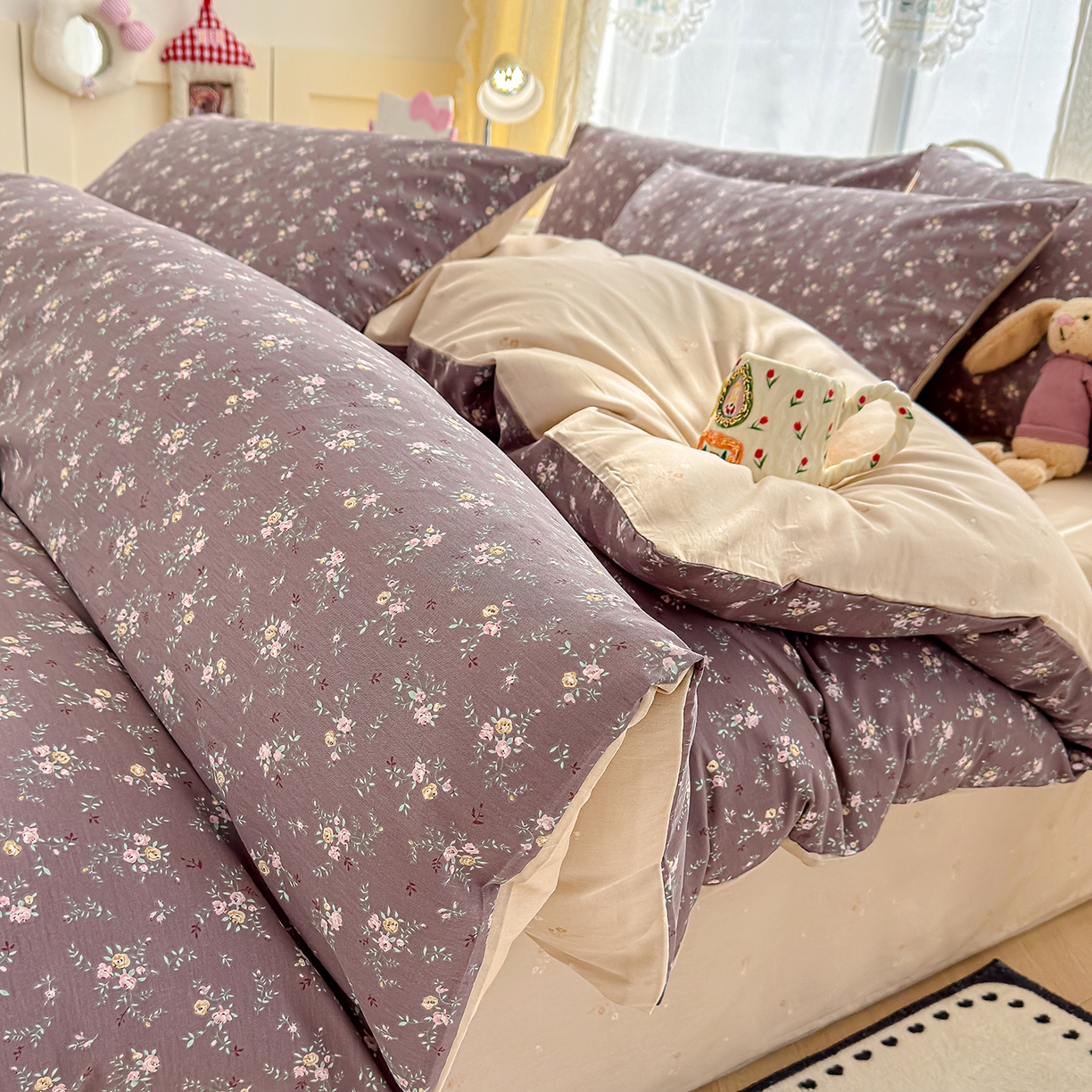 91家纺网 家纺一手货源 找家纺 铺尚美家纺 2026新款12868新疆全棉纯棉单品枕套系列（提供质检报告） 风信子