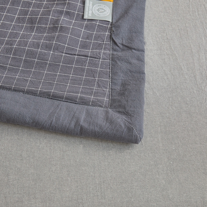 91家纺网 家纺一手货源 找家纺 爱屋及屋 2026新款无印风新疆棉花夏被夏凉被被子被芯 黑小格