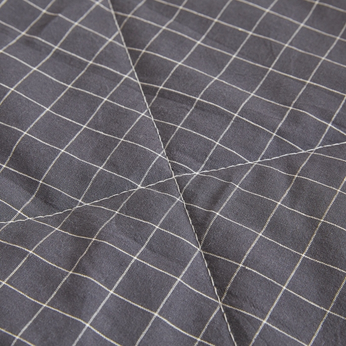 91家纺网 家纺一手货源 找家纺 爱屋及屋 2026新款无印风新疆棉花夏被夏凉被被子被芯 黑小格