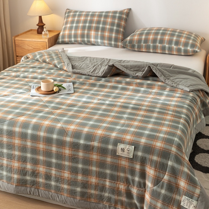 91家纺网 家纺一手货源 找家纺 爱屋及屋 2026新款无印风新疆棉花夏被夏凉被被子被芯 简兮灰