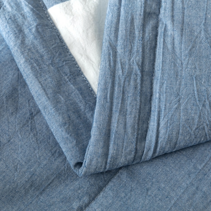 91家纺网 家纺一手货源 找家纺 爱屋及屋 2026新款无印风新疆棉花夏被夏凉被被子被芯 蓝咖大格