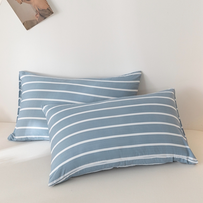 91家纺网 家纺一手货源 找家纺 爱屋及屋 2026新款无印风新疆棉花夏被夏凉被被子被芯 蓝条纹