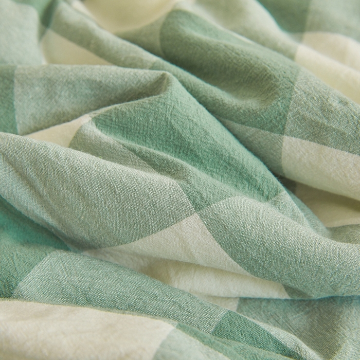 91家纺网 家纺一手货源 找家纺 爱屋及屋 2026新款无印风新疆棉花夏被夏凉被被子被芯 绿中格