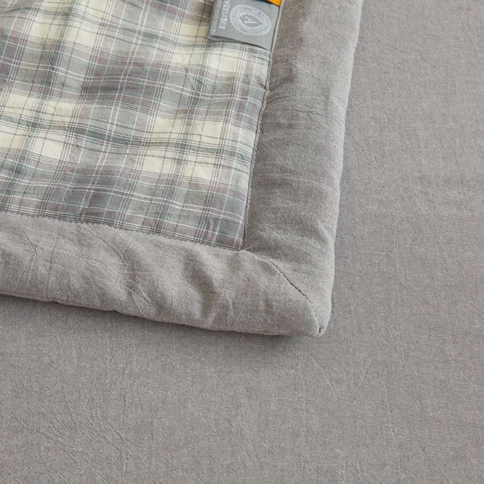 91家纺网 家纺一手货源 找家纺 爱屋及屋 2026新款无印风新疆棉花夏被夏凉被被子被芯 洛可可灰