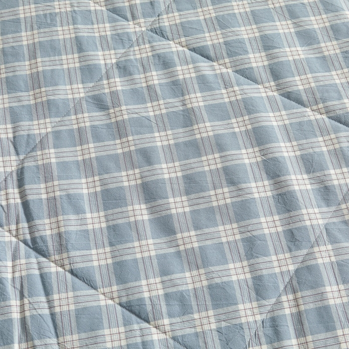 91家纺网 家纺一手货源 找家纺 爱屋及屋 2026新款无印风新疆棉花夏被夏凉被被子被芯 麦田蓝