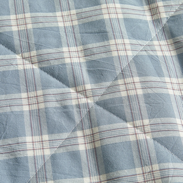 91家纺网 家纺一手货源 找家纺 爱屋及屋 2026新款无印风新疆棉花夏被夏凉被被子被芯 麦田蓝