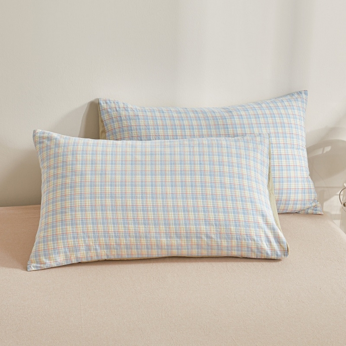 91家纺网 家纺一手货源 找家纺 爱屋及屋 2026新款无印风新疆棉花夏被夏凉被被子被芯 密条蓝