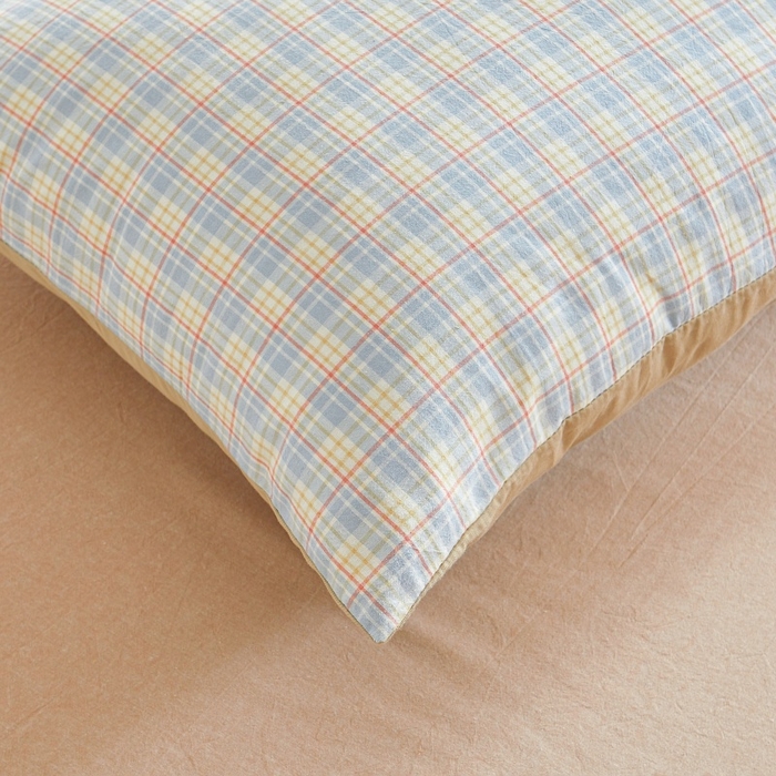 91家纺网 家纺一手货源 找家纺 爱屋及屋 2026新款无印风新疆棉花夏被夏凉被被子被芯 密条蓝