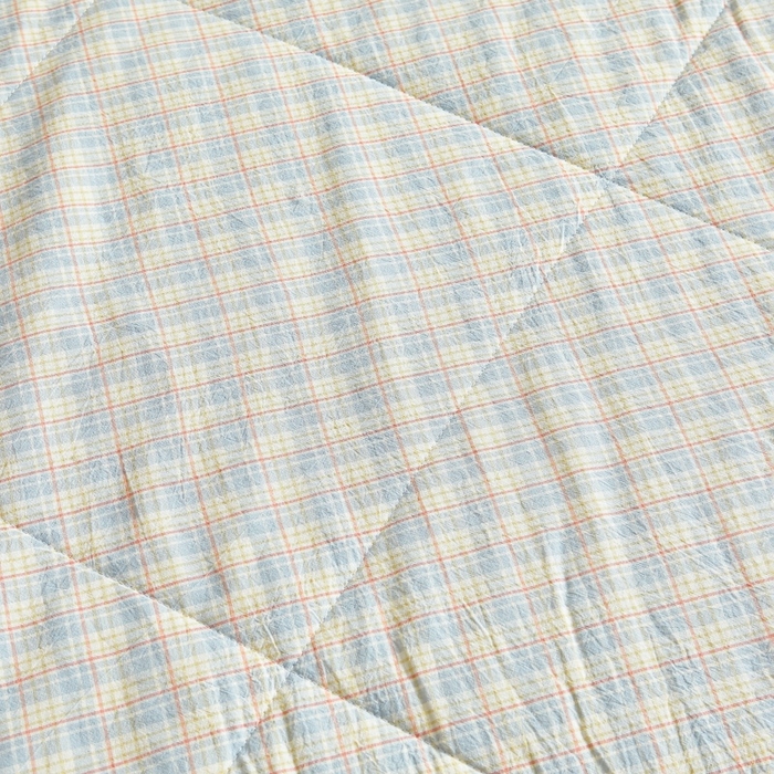 91家纺网 家纺一手货源 找家纺 爱屋及屋 2026新款无印风新疆棉花夏被夏凉被被子被芯 密条蓝