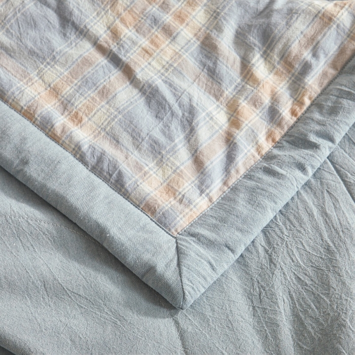 91家纺网 家纺一手货源 找家纺 爱屋及屋 2026新款无印风新疆棉花夏被夏凉被被子被芯 莫尼蓝