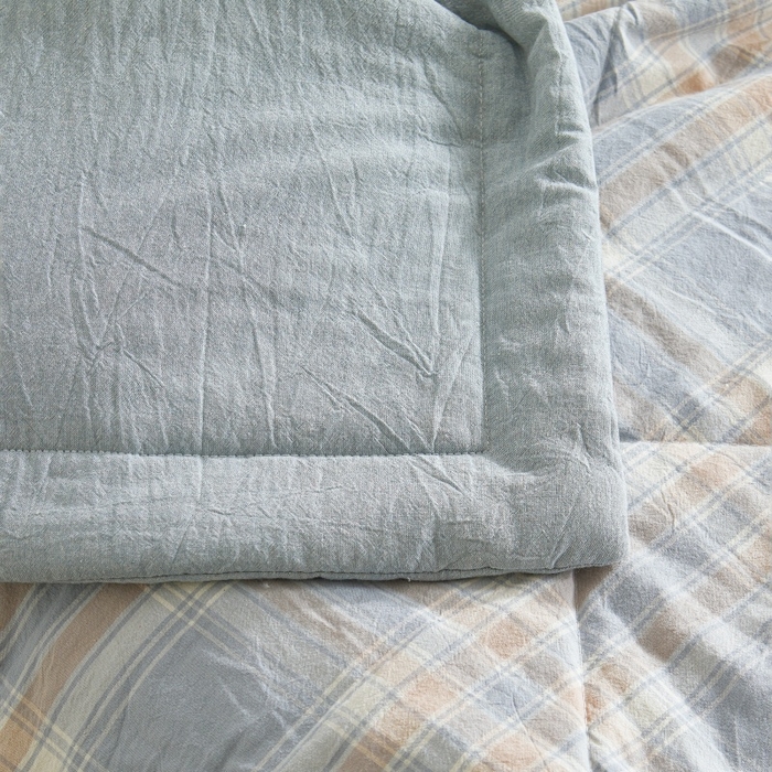 91家纺网 家纺一手货源 找家纺 爱屋及屋 2026新款无印风新疆棉花夏被夏凉被被子被芯 莫尼蓝