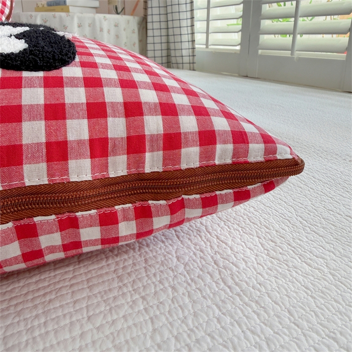 91家纺网 家纺一手货源 找家纺 宝马家纺  2026年新款色织全棉毛巾绣抱枕被系列 咖啡猫