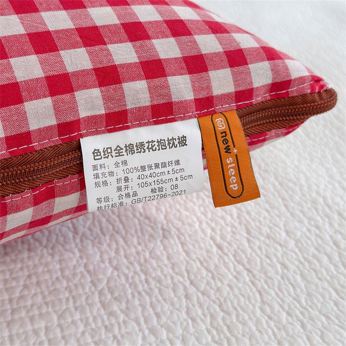 91家纺网 家纺一手货源 找家纺 宝马家纺  2026年新款色织全棉毛巾绣抱枕被系列 咖啡猫