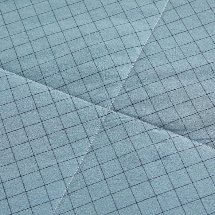 91家纺网 家纺一手货源 找家纺 爱屋及屋 2026新款无印风新疆棉花夏被夏凉被被子被芯 雾蓝格