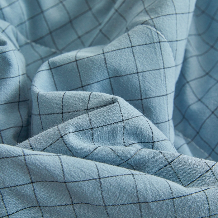 91家纺网 家纺一手货源 找家纺 爱屋及屋 2026新款无印风新疆棉花夏被夏凉被被子被芯 雾蓝格