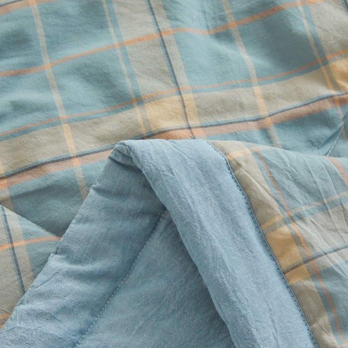 91家纺网 家纺一手货源 找家纺 爱屋及屋 2026新款无印风新疆棉花夏被夏凉被被子被芯 印象蓝