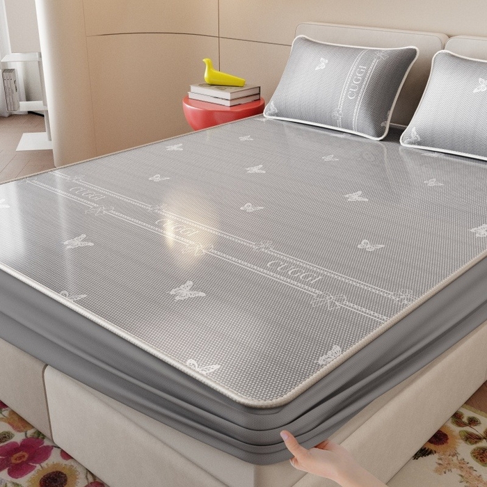 91家纺网 家纺一手货源 找家纺 （总）福来临家纺 2026新款印花冰丝席席子凉席-床席款床笠款