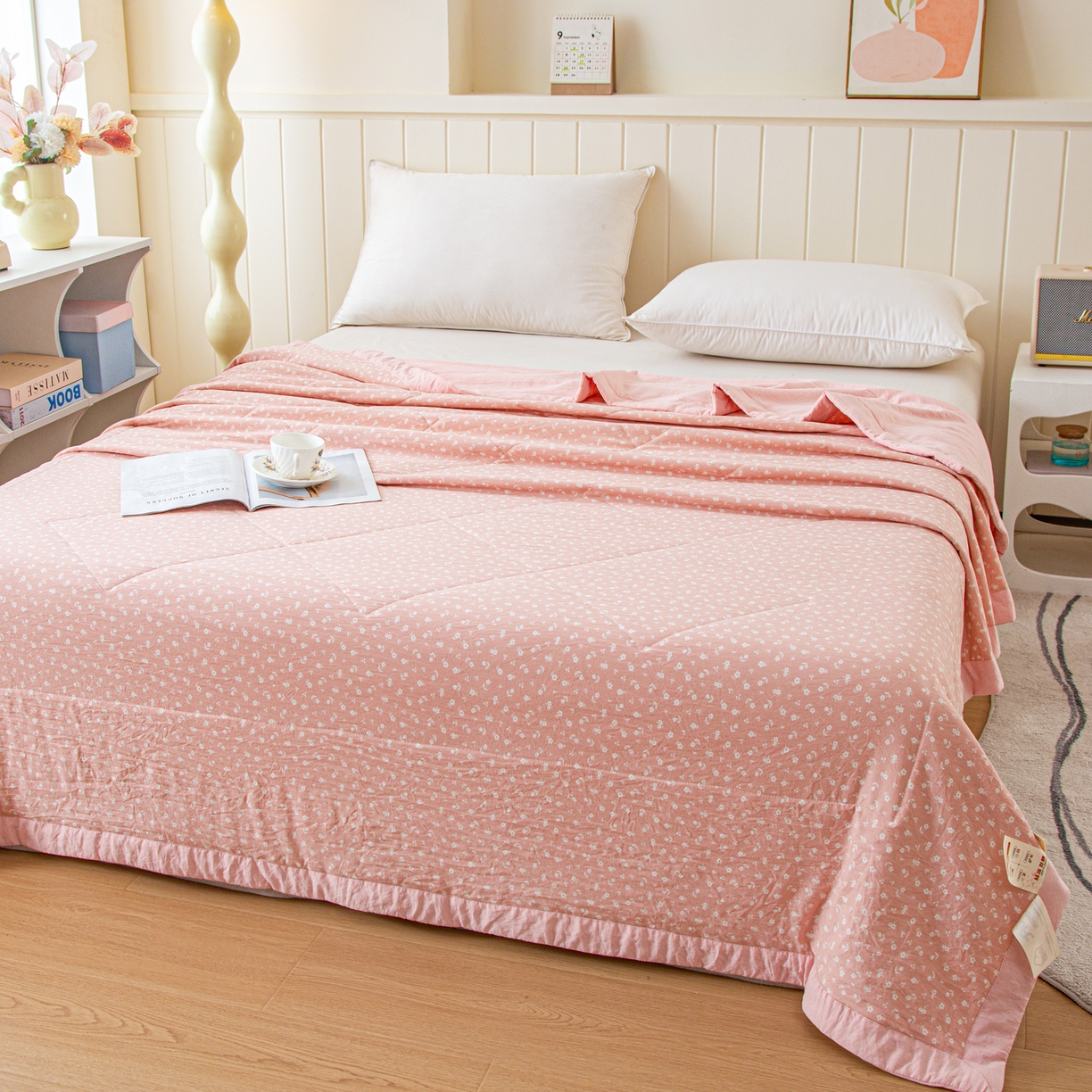 91家纺网 家纺一手货源 找家纺 美之润家纺 2026新款棉花新疆棉花被印花夏被学生单人宿舍夏被 暖梦