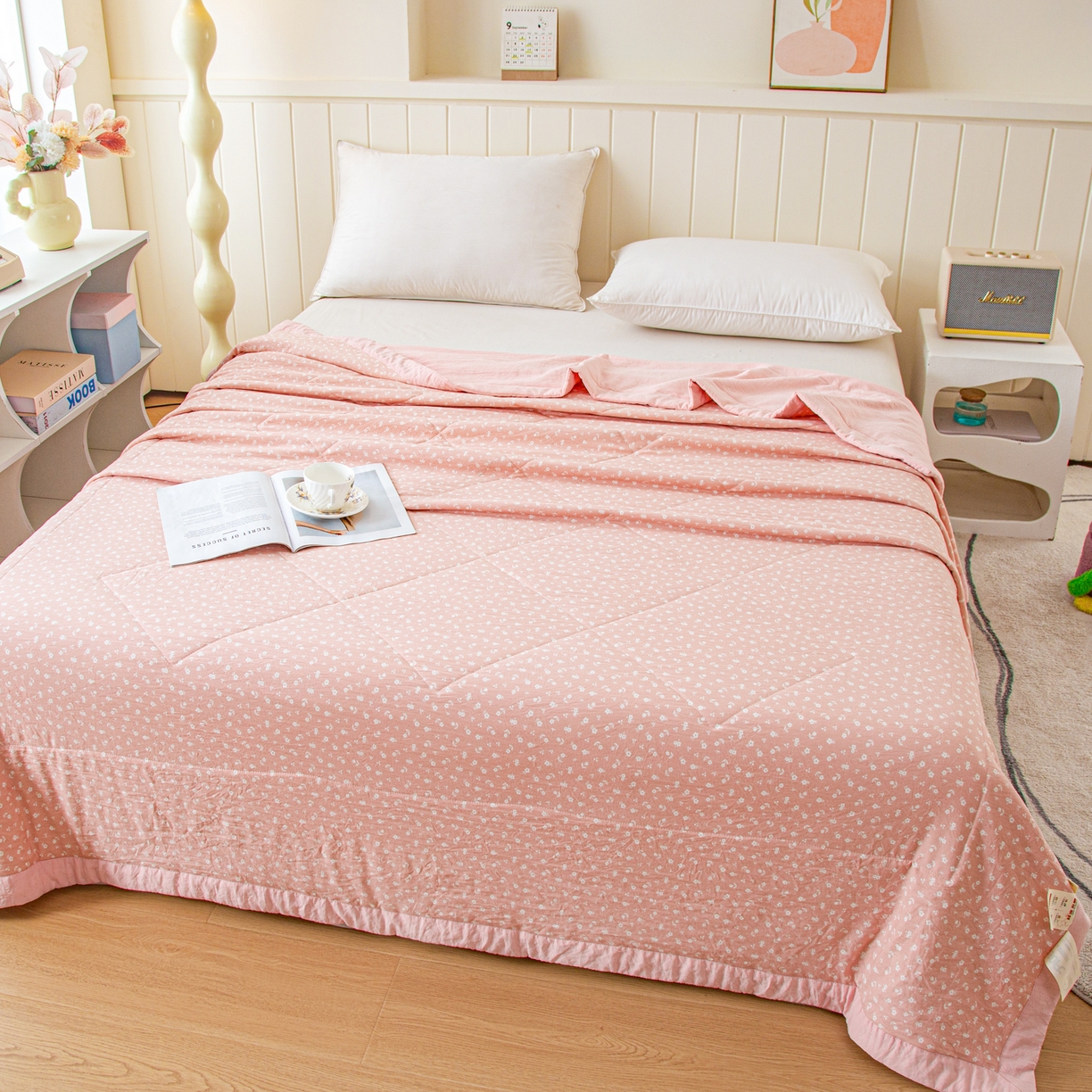 91家纺网 家纺一手货源 找家纺 美之润家纺 2026新款棉花新疆棉花被印花夏被学生单人宿舍夏被 暖梦