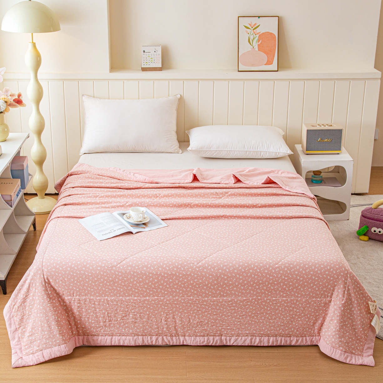 91家纺网 家纺一手货源 找家纺 美之润家纺 2026新款棉花新疆棉花被印花夏被学生单人宿舍夏被 暖梦