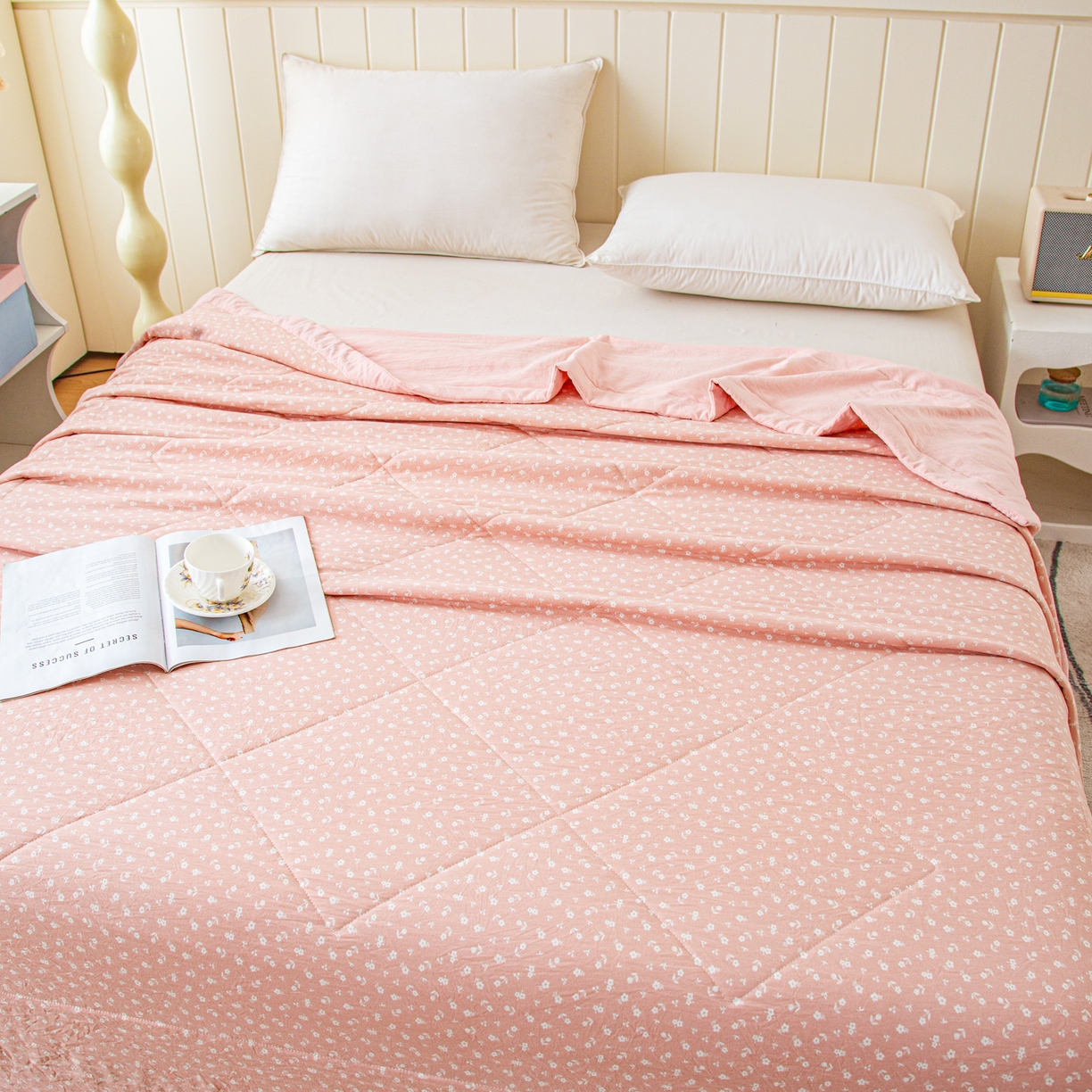 91家纺网 家纺一手货源 找家纺 美之润家纺 2026新款棉花新疆棉花被印花夏被学生单人宿舍夏被 暖梦