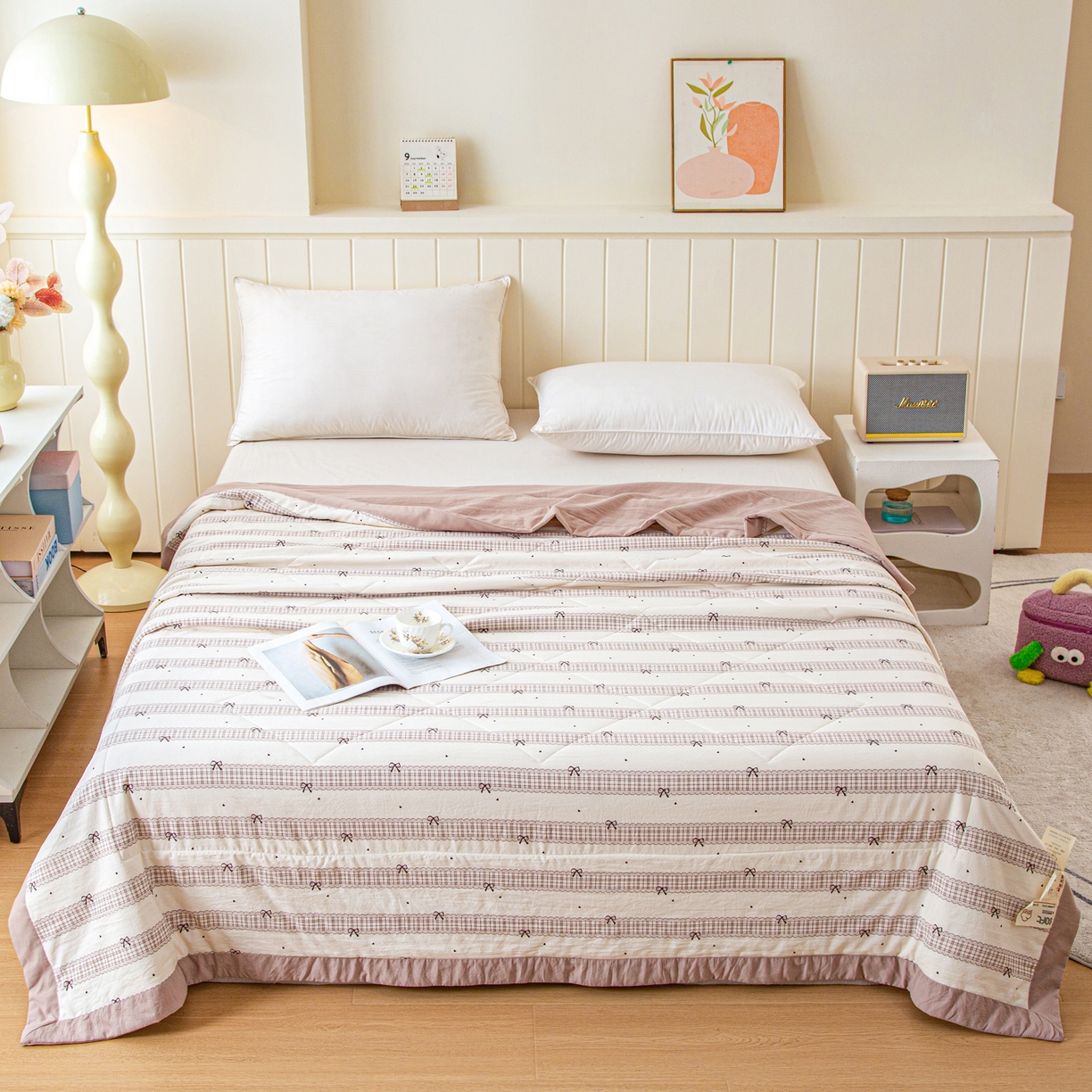 91家纺网 家纺一手货源 找家纺 美之润家纺 2026新款棉花新疆棉花被印花夏被学生单人宿舍夏被 棉柔格韵