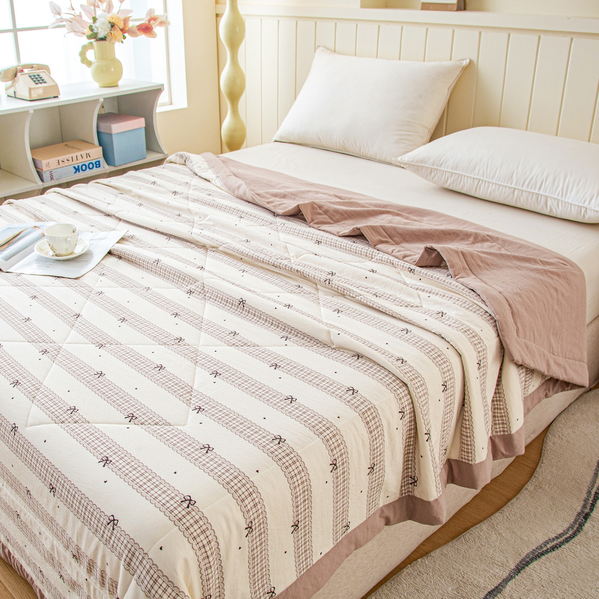 91家纺网 家纺一手货源 找家纺 美之润家纺 2026新款棉花新疆棉花被印花夏被学生单人宿舍夏被 棉柔格韵